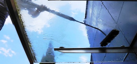 Galsreinigung Wintergarten mit Reinwasser